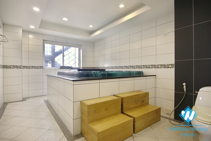Four-room ambassador-sized apartment for rent in a quiet alley in the heart of Hoan Kiem district